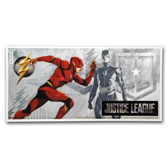 2018 Niue 5 gram Silver $1 Note Justice League The Flash 2018 Niue 5 gram Silver $1 Note Justice League The Flash